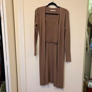 Abercrombie & Fitch Brown Cardigan Sweater Set